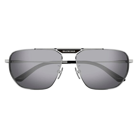 New BALENCIAGA Everyday Silver Aviator BB0298SA 003 Sunglasses Women - Picture 2 of 4